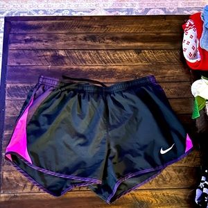 Medium Nike Women's Dry Tempo Shorts - Pink, Purple and Black
